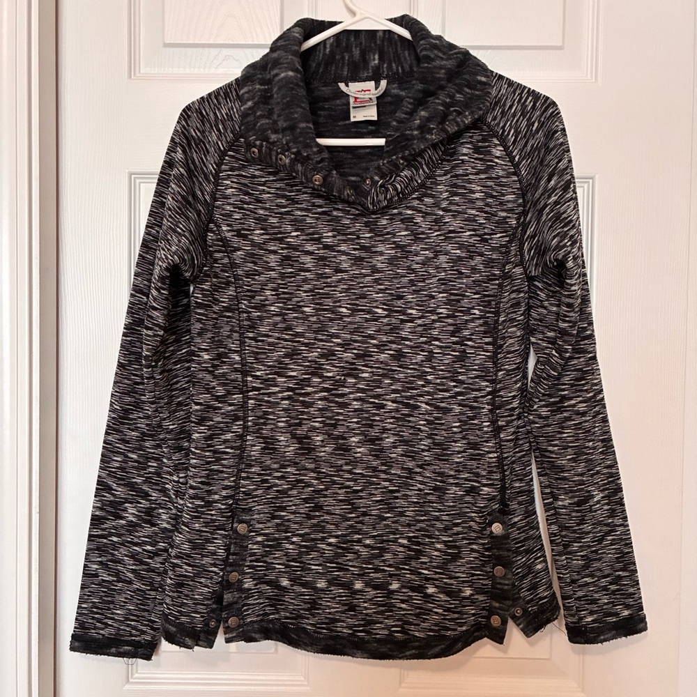 Avalanche Outdoor Apparel Co. Fleece Pullover Sweater Women’s Sz M Gray Black